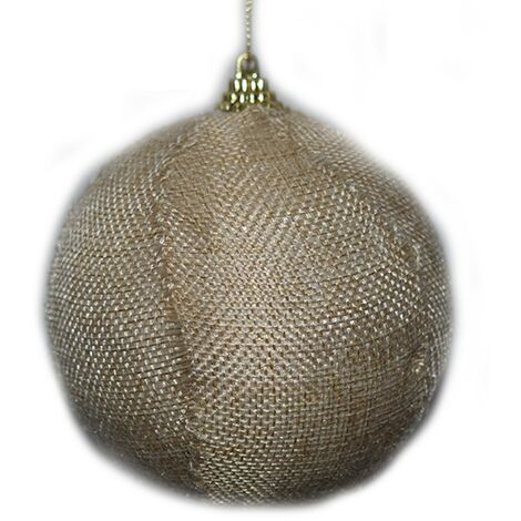 Addobbi natalizi decorazioni per albero di natale palline in juta beige set da 10 molto belle e particolari moderno e speciale