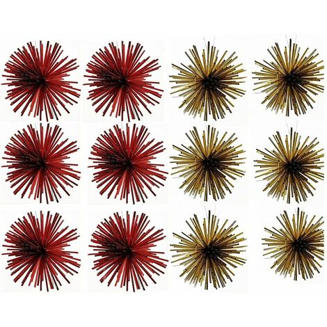 Addobbi natalizi Palline per decorazioni albero di natale set da 6 rosse o oro m - colorigenerali: rosso