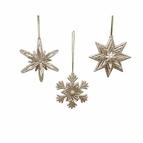 ADDOBBO GLITTER CHAMPAGNE 10CM PREZZO CADUNO INDICARE LA PREFERENZA