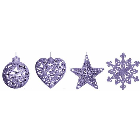 ADDOBBO GLITTER PURPLE VIOLA 3D CM.10-12 PREZZO CADUNO INDICARE LA PREFERENZA