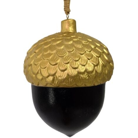 Addobbo natalizio ghianda oro per albero natale decorazione