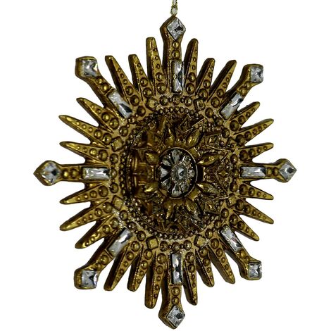 Addobbo resina oro cm16,7x2,1x17,1