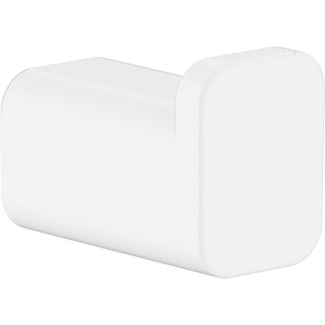 Hansgrohe – Crochet porte-serviette mural blanc mat – Fixation encastrée – Métal durable pour salle de bain – 41742700