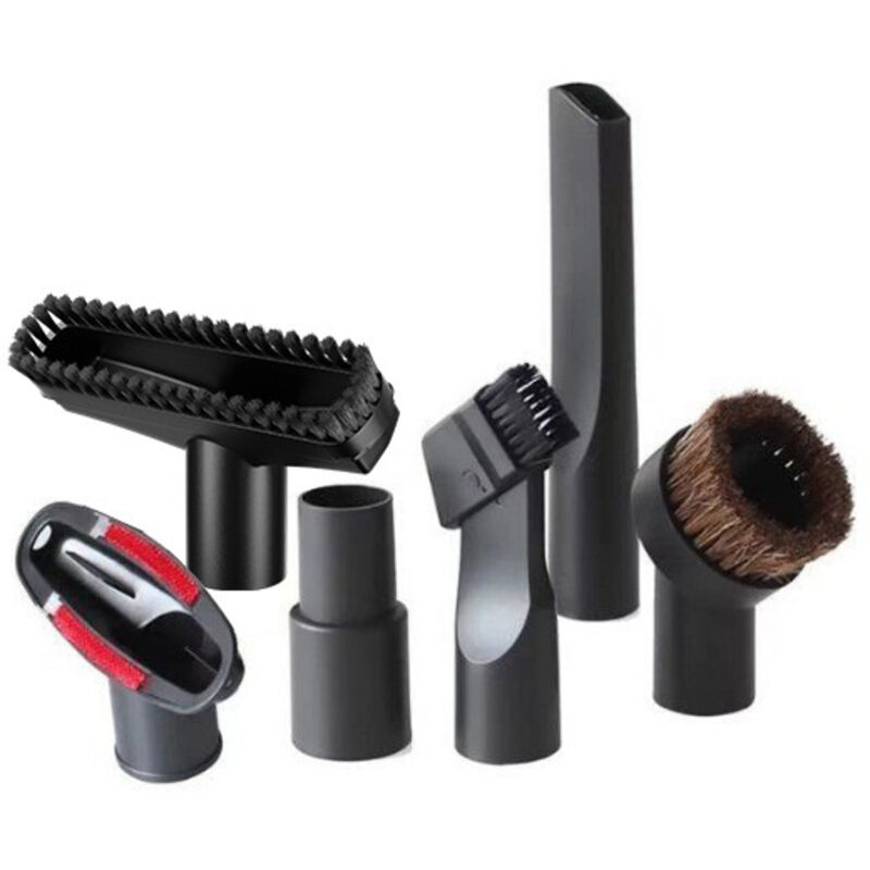 Adecuado para accesorios de aspiradora Philips Midea, juego de seis piezas de cabezal de succión PP dos en uno, diámetro de cepillo redondo 32 mm