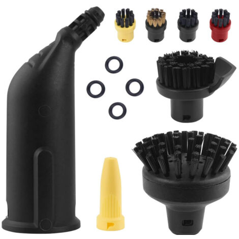 Adecuado para las fregonas de vapor Karcher SC1, SC2, SC4 y SC5: funda abrasiva para la fregona, paño de nailon y cepillo de cobre – Kit de accesorios estilo 8