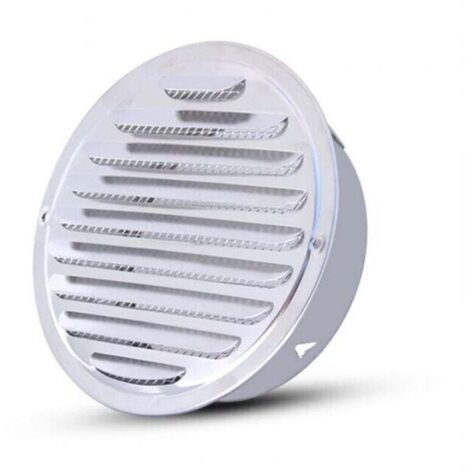 Adecuado para rejilla de ventilación publicitaria de apertura de 100 mm - rejilla de ventilación redonda, orificio de rejilla de ventilación de acero inoxidable, con ventilación de malla