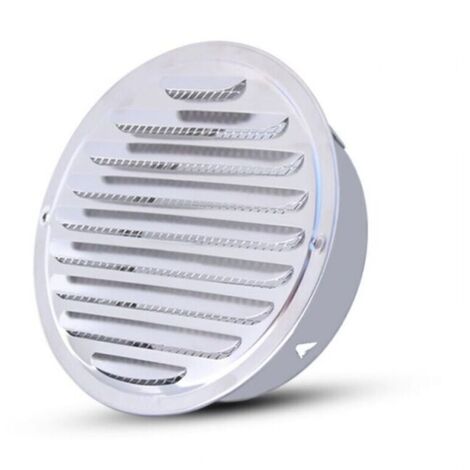 Adecuado para rejilla de ventilación publicitaria de apertura de 100 mm - rejilla de ventilación redonda, orificio de rejilla de ventilación de acero inoxidable, con ventilación de malla