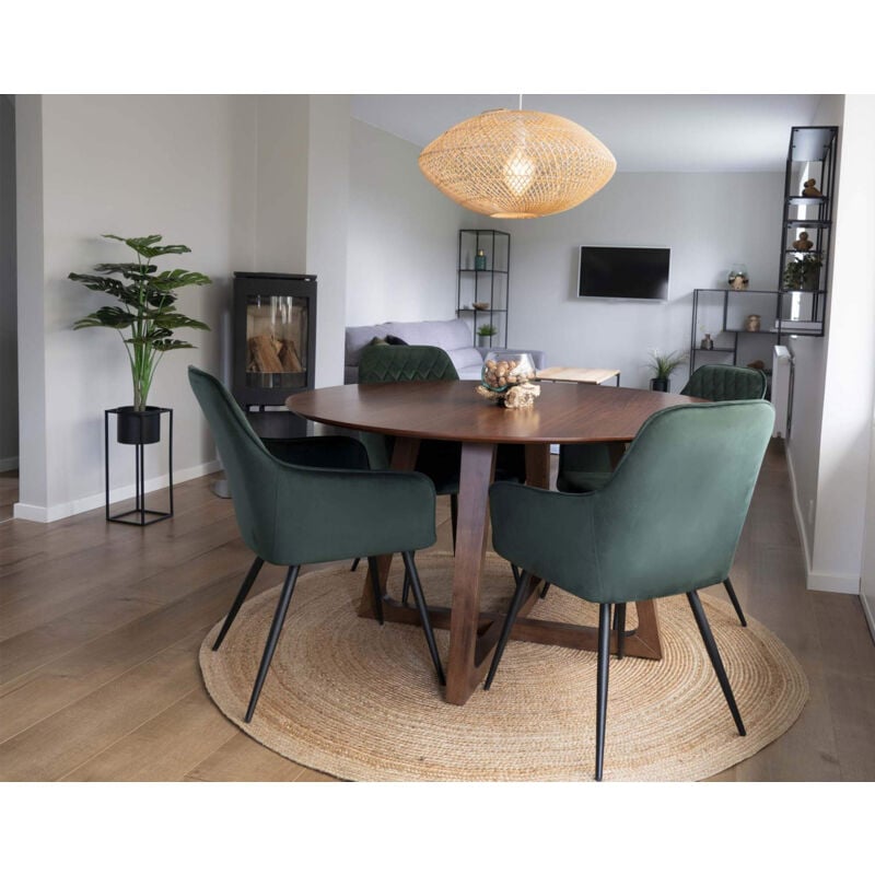 Lisa Design - Adeje - tapis rond en jute - 180 cm - beige