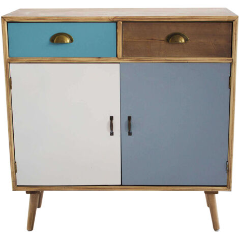 ADELINE - mobiletto 2 ante e 2 cassetti in mdf multicolor