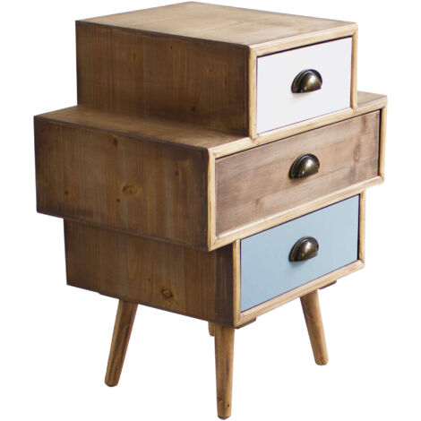 ADELINE - mobiletto 3 cassetti in mdf multicolor