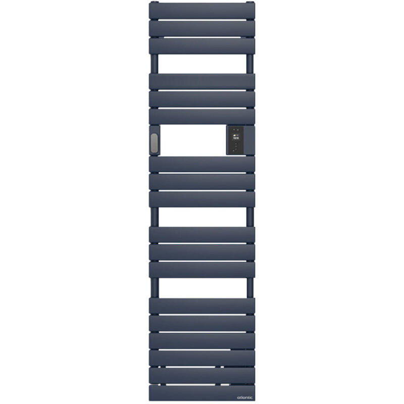 Radiateur sèche-serviettes connecté Adelis étroit avec soufflerie 1500W Bleu Profond - 861946 - Atlantic