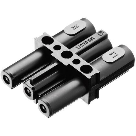 Adels-Contact AC 166 GKU/ 3 Netz-Zwischenkupplung Netz-Stecker - Netz-Buchse Gesamtpolzahl: 2 + PE S