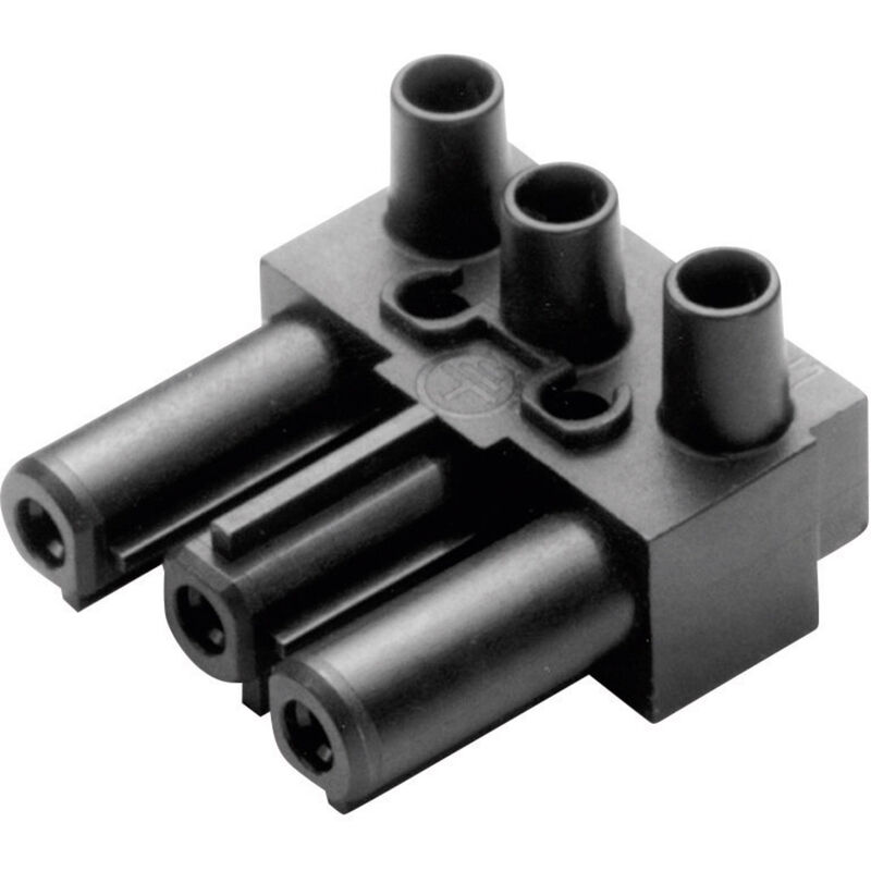 Adels Contact Schwarz Adels-Contact 165063 Netz-Steckverbinder Ac Buchse, Gewinkelt Gesamtpolzahl: 2 + Pe 16 A 1 S