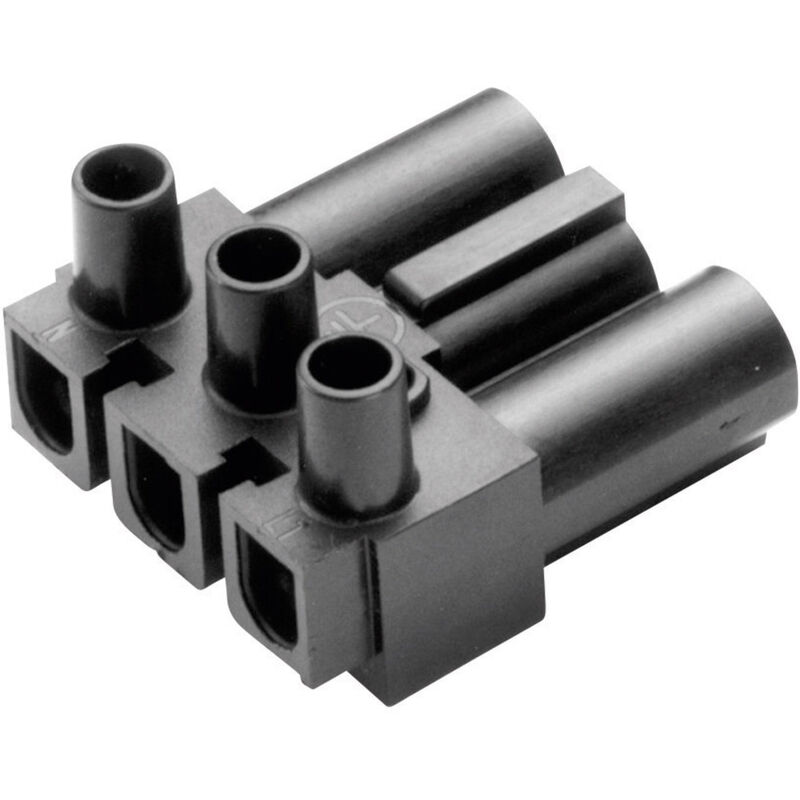 Adels Contact Schwarz Adels-Contact 162063 Netz-Steckverbinder Ac Stecker, Gewinkelt Gesamtpolzahl: 2 + Pe 16 A 1