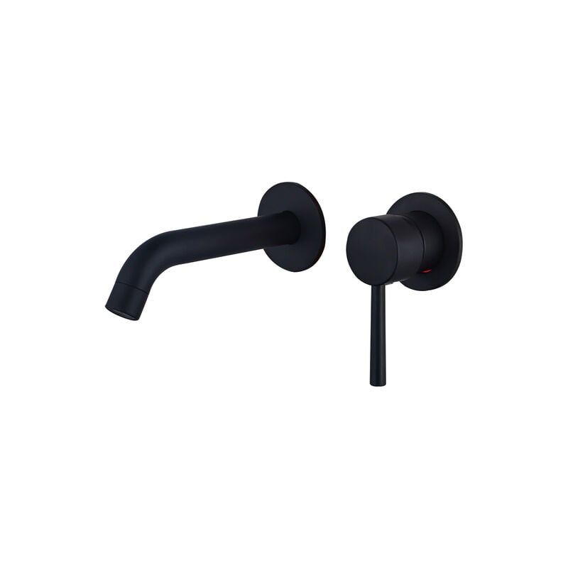 Fortifura - Calvi Mitigeur lavabo encastrable 2 trous partie encastrable inclus Noir mat