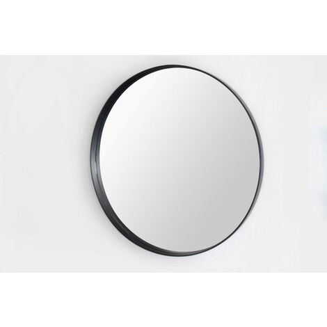 Adema Exclusive Line Miroir - rond - 40cm - cadre noir mat