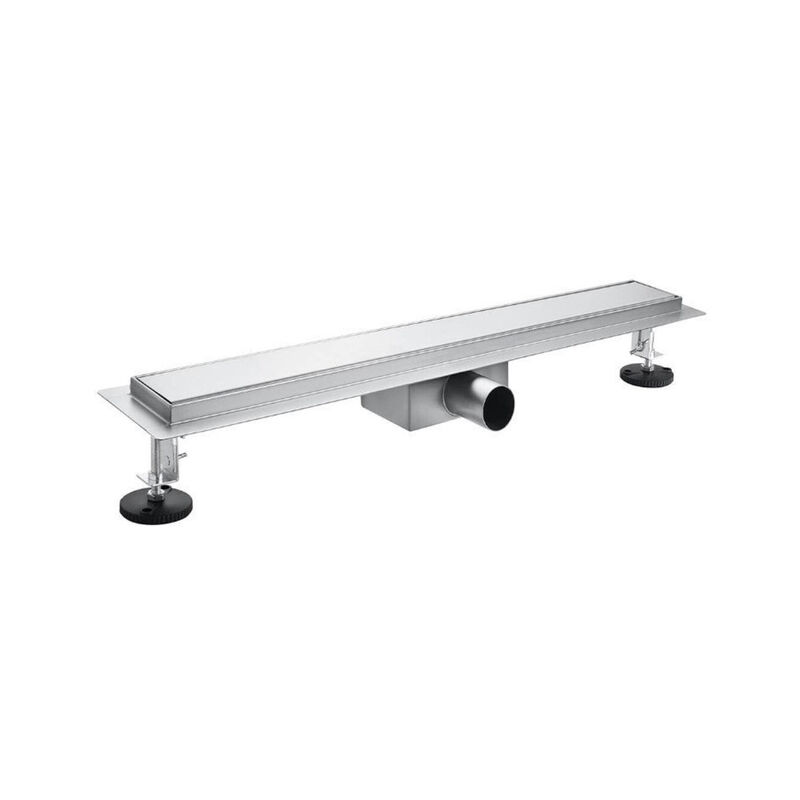 Ralo caniveau de douche - 80cm - grille fermée - bride de sol - Inox - Adema