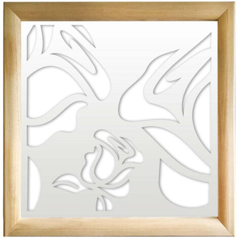 ADENIUM - Moduli Decorativi in Legno e PVC - Misura: 48x48 cm - Colore: bianco