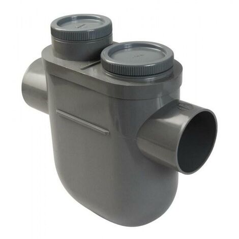 Adequa – Siphon disconnecteur Ø 100 – Emboîtement femelle/femelle – Diamètre de sortie 100mm après réduction 125/100 – Pour ventilation canalisations
