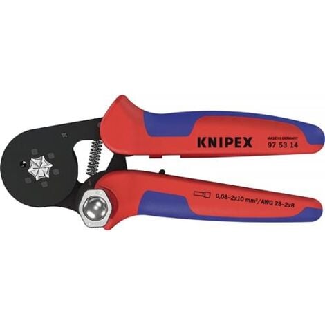 KNIPEX Aderendhülsenzange Gesamt-L.180mm 0,08-10,0 (AWG 28-7)mm² brün.Mehrkomp.-Hüllen