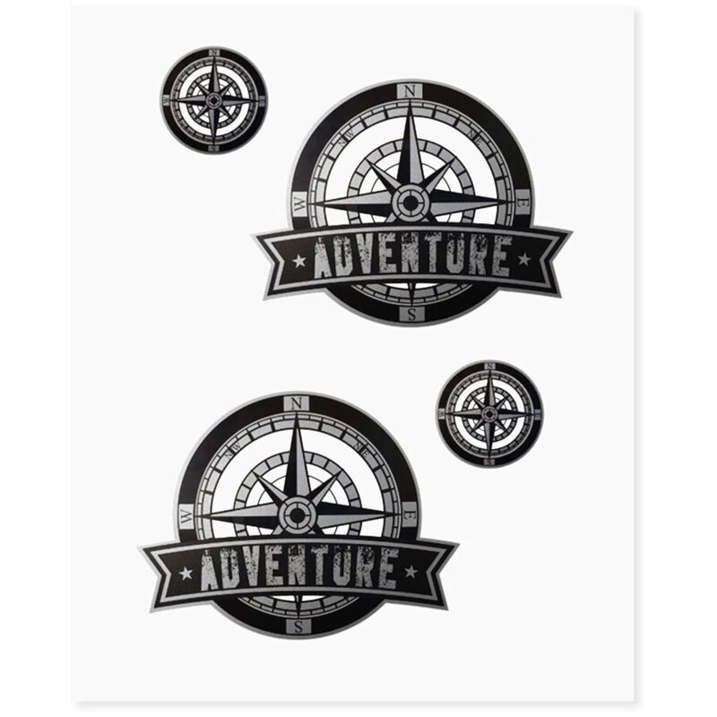 Adesivi Adventure Stickers per Bauletti Moto Rosa dei Venti 2