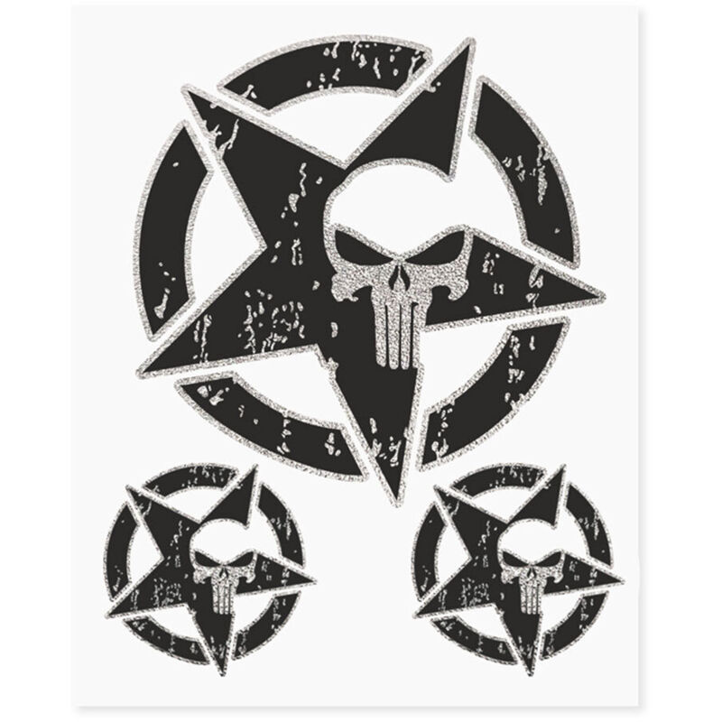 Adesivi Adventure Stickers per Bauletti Moto Stella USA Teschio