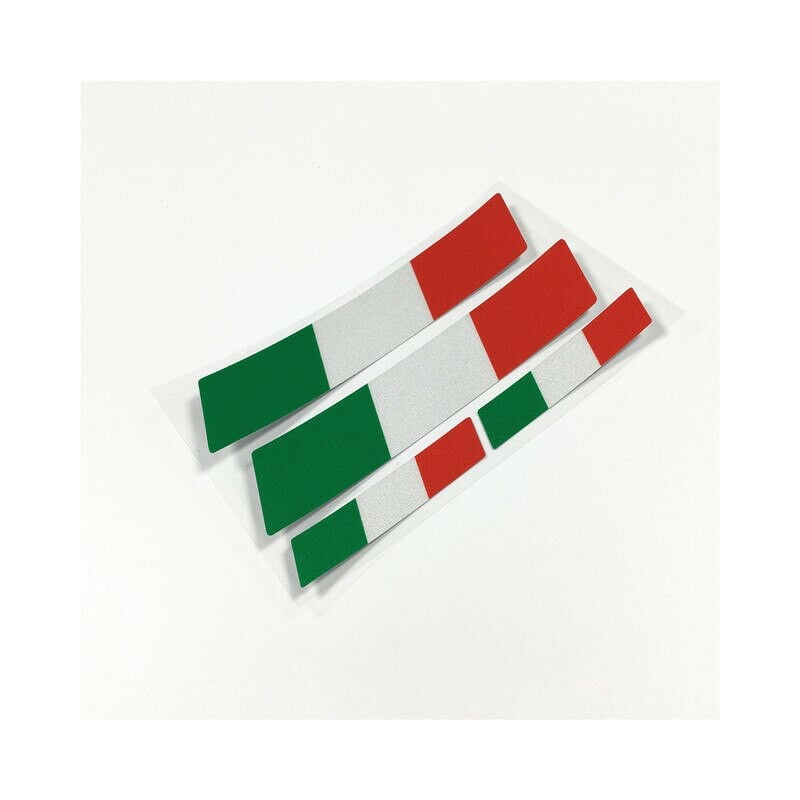 Image of Stickerslab - Adesivi bandiera Italia vari modelli rifrangenti riflettenti Packaging - Bandiera nazionale Vespa kit (12x6cm)