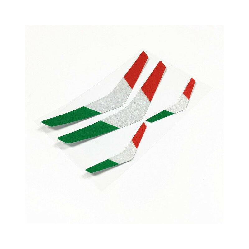 Image of Stickerslab - Adesivi bandiera Italia vari modelli rifrangenti riflettenti Packaging - Bandiera Vespa kit 2 (12X6cm)