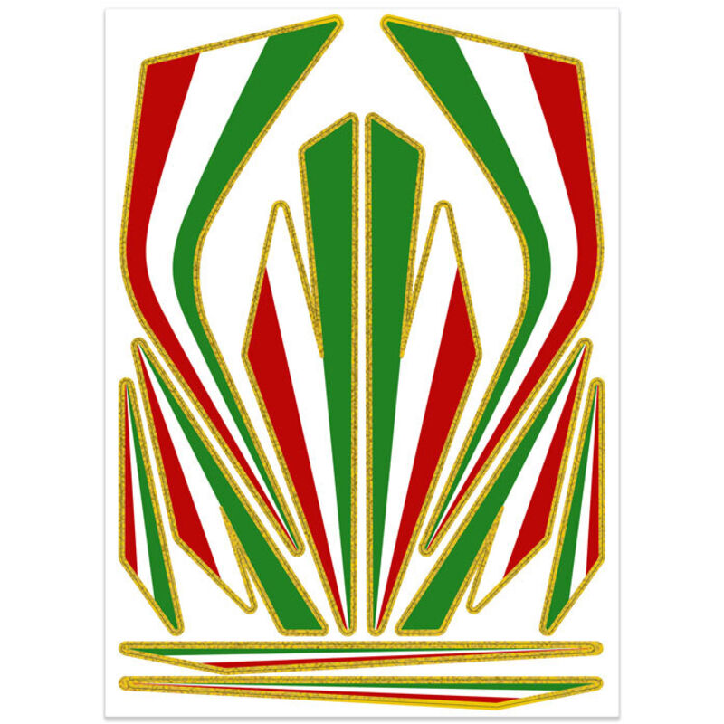 Adesivi Componibili Set Fregi Tricolore Italia, Grande