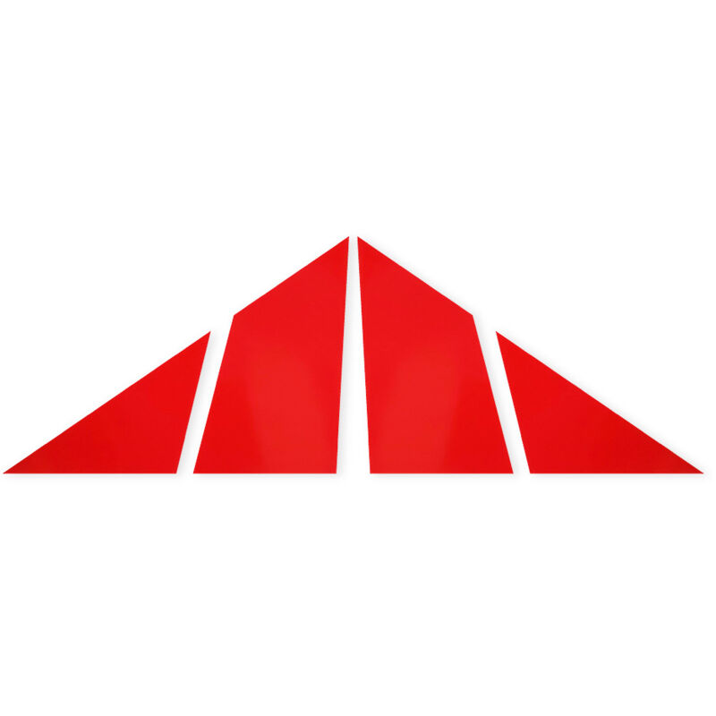 Adesivi Coprimontanti Anteriori Fiat 500 Abarth - Colore: ROSSO CORSA