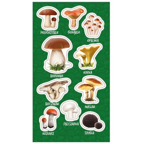Adesivi creativi a forma di funghi commestibili Ranok - 10 pezzi per la scuola e gli album