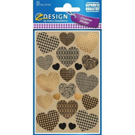 Adesivi di carta Zdesign - Cuori: adesivi decorativi per lettere e inviti
