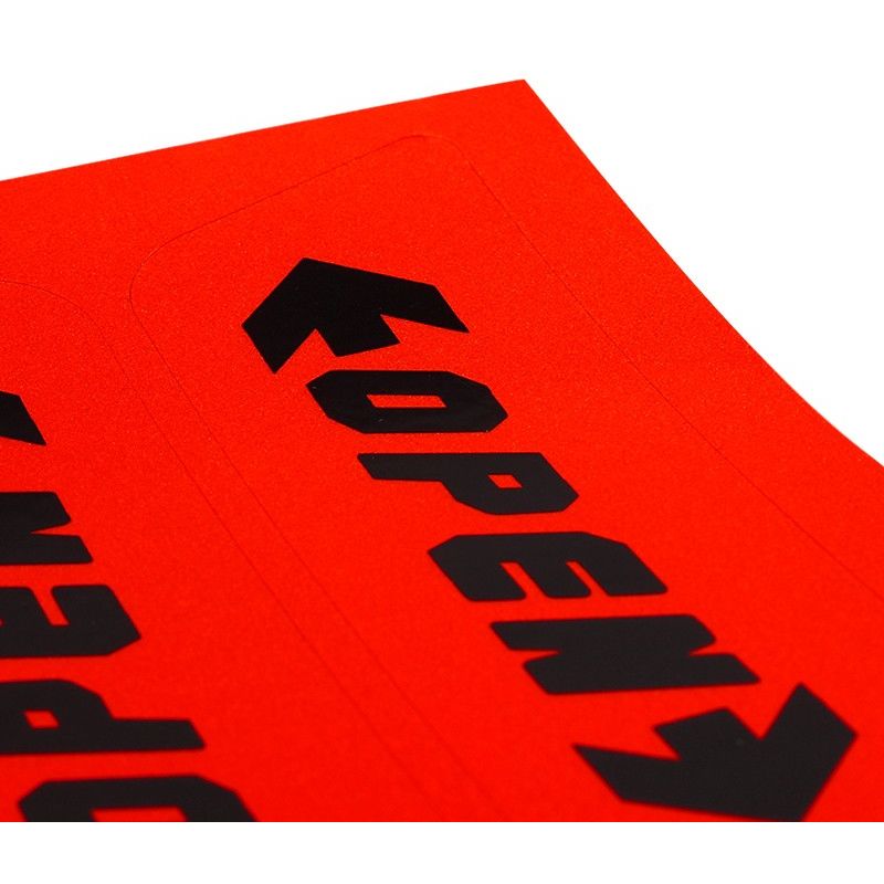 Image of Adesivi di sicurezza per portiera auto rifrangenti, con scritta open Colore - Rosso