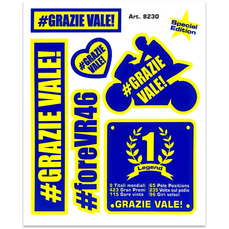 Adesivi Grazie Vale, 14 x 16 cm