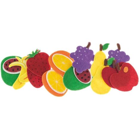 Adesivi in feltro a forma di frutta BREWIS - 14 pezzi per decorare quaderni e diari