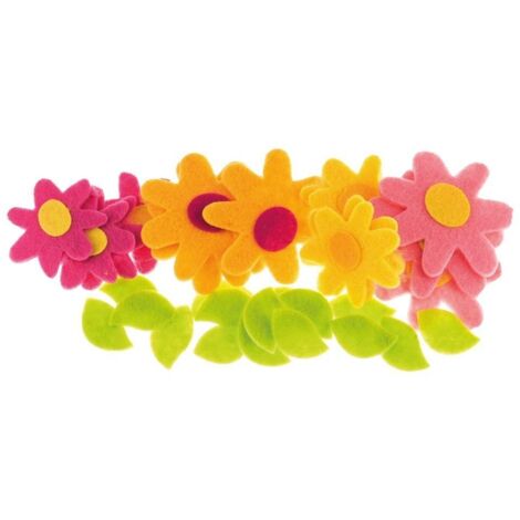 Adesivi in feltro BREWIS Fiori - 30 pezzi, decorazioni fai da te