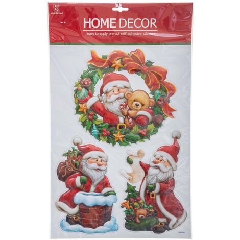 Adesivi in rilievo - Babbo natale + corona - Feeric lights & christmas