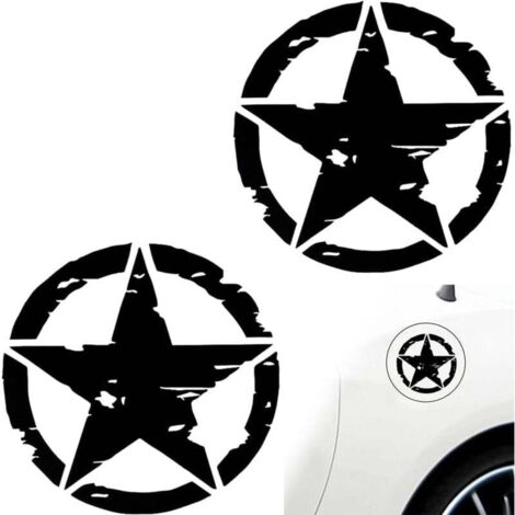 Adesivi KZQ in 2 pezzi, applicabili al bagagliaio o alla portiera, grafica per cofano adatta alla maggior parte dei veicoli, adesivi per moto