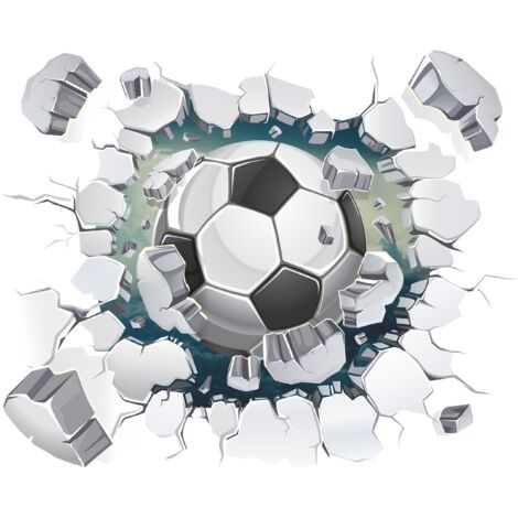 ADESIVI MURALI 3D A FORMA DI PALLONE DA CALCIO