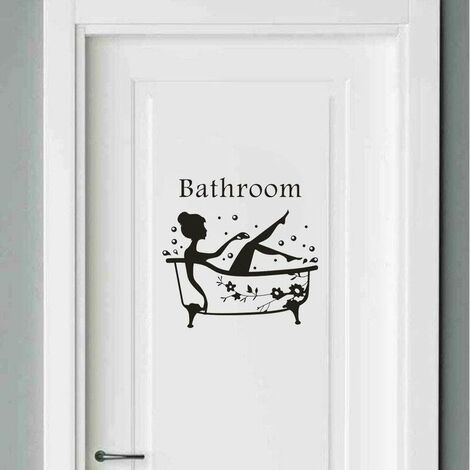 Adesivi murali, adesivi murali adesivi per porte WC / bagno / vasca da bagno