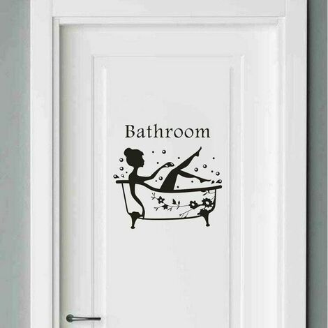 Adesivi murali, adesivi per porte del bagno/adesivi murali bagno/vasca da bagno