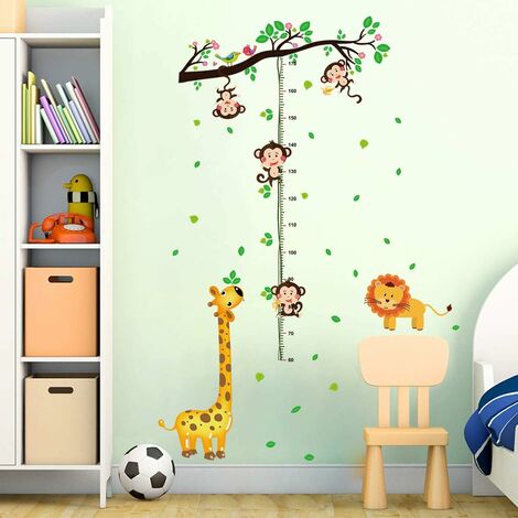 Adesivi murali Bambini Altezza Grafico Orso Coniglio Gatto Wall Sticker  Animali Altezza Crescita Misurazione Tabella Decorazione da parete Baby  Room Soggiorno Nursery Camera da letto
