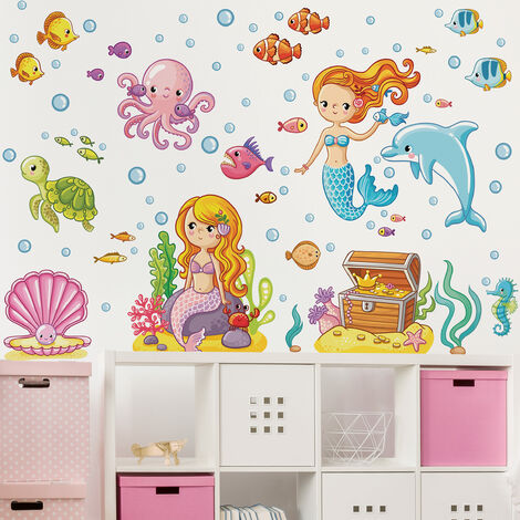 Adesivi murali bambini - Orsetto Teddy con stelle - Stickers cameretta  Dimensione LxH: 30cm x 45cm