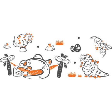 ADESIVI MURALI PER BAMBINI SET DINOSAURI