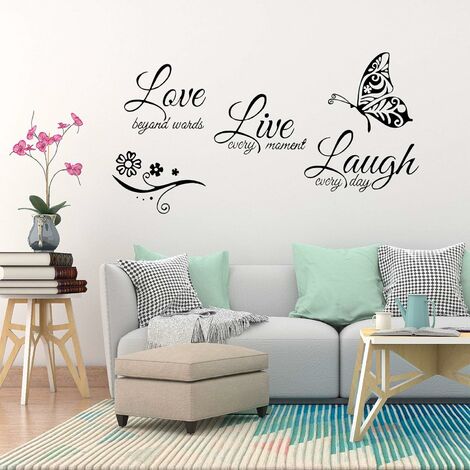 Adesivi murali fiori farfalla per soggiorno camera da letto cucina  decorazione della parete adesivi murali impermeabili