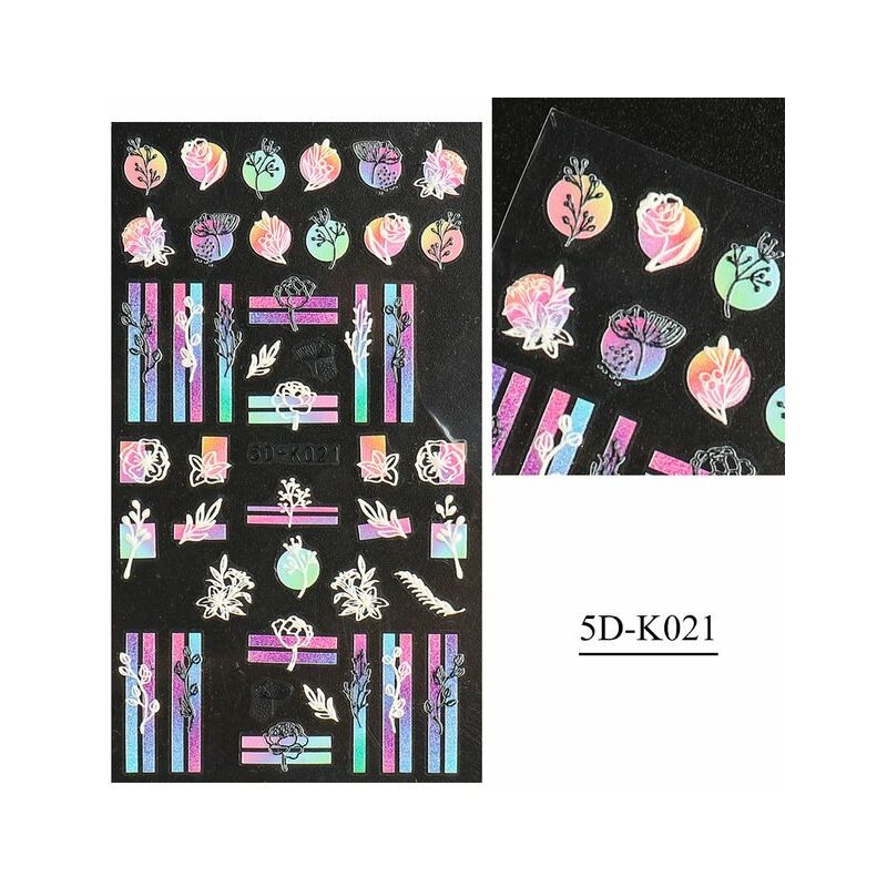 Adesivi per unghie, adesivi per unghie 3D