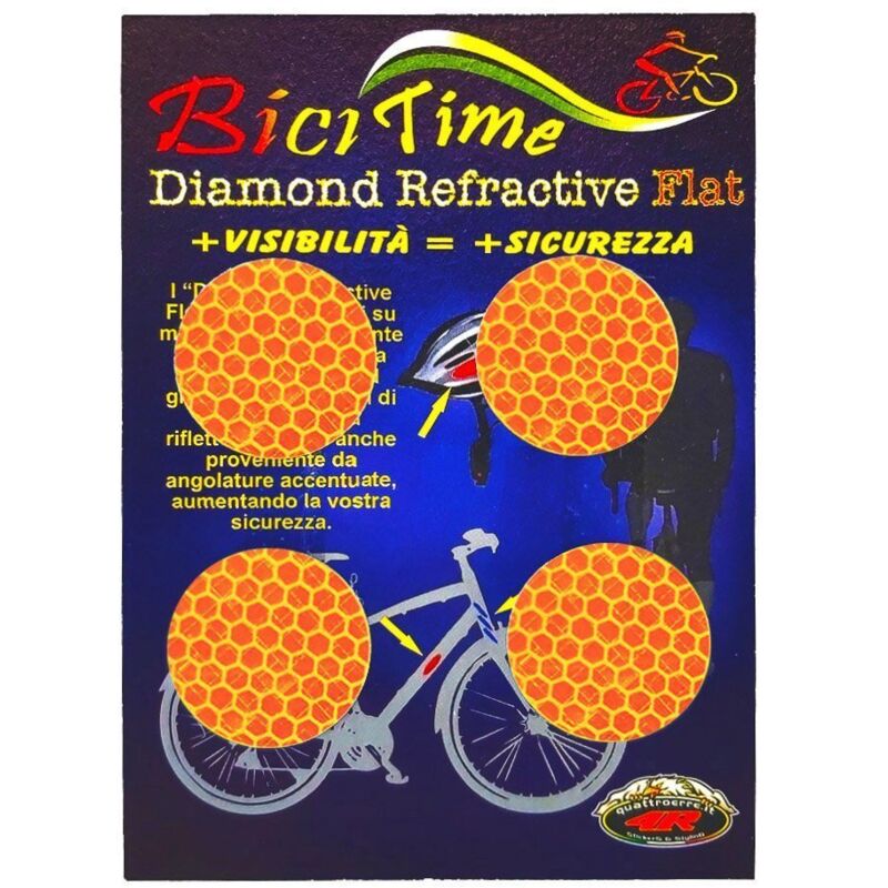 Adesivi Rifrangenti Cerchi 4 Pz - Colore: ARANCIONE