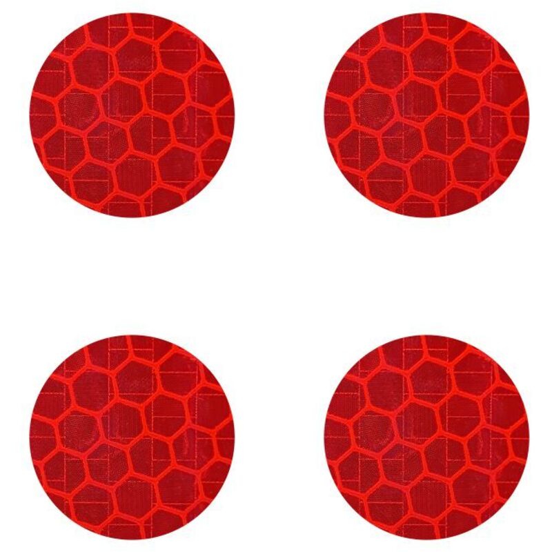 Adesivi Rifrangenti Cerhi, 4 pz - Colore: ROSSO
