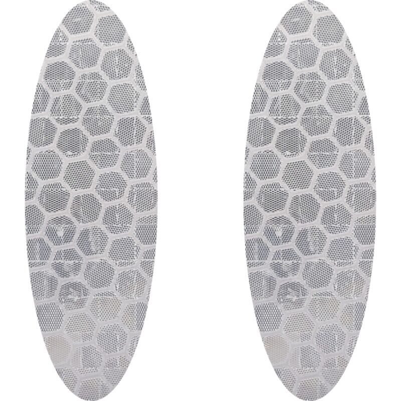 Adesivi Rifrangenti Ovali, 2 pz - Colore: BIANCO