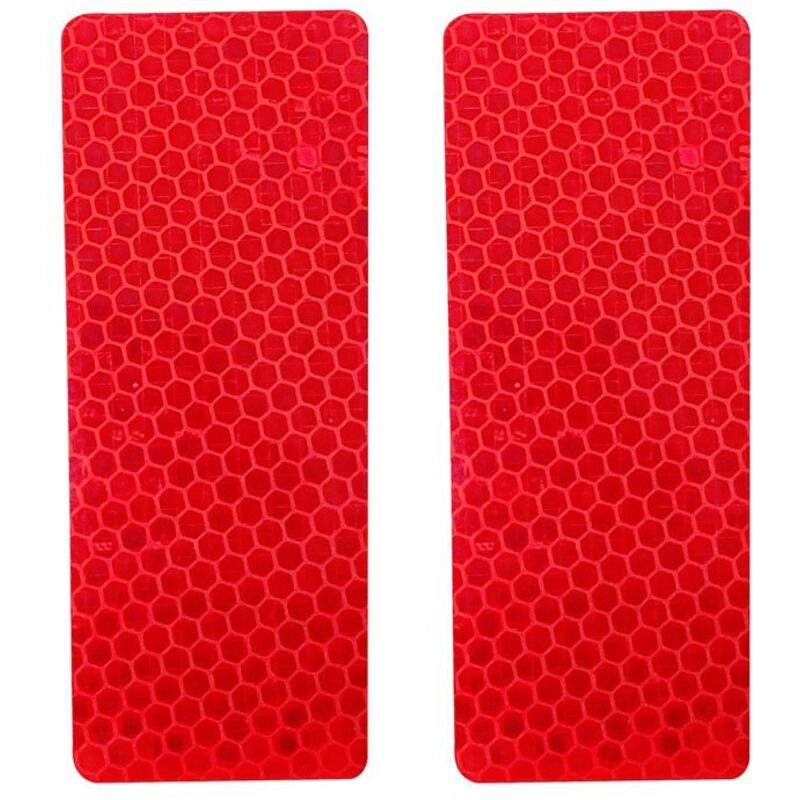 Adesivi Rifrangenti per Paraurti Auto 2 Pezzi - Colore: ROSSO